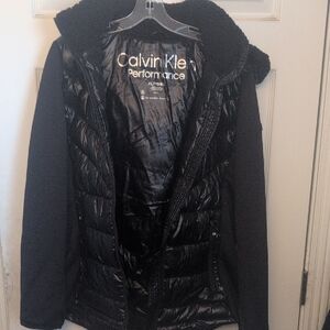 Calvin Klein Performance Shiny Black Puffer Jacket